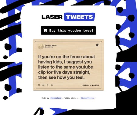 Laser Tweets