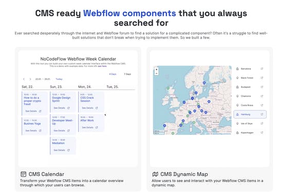 No Code Flow - Webflow Components