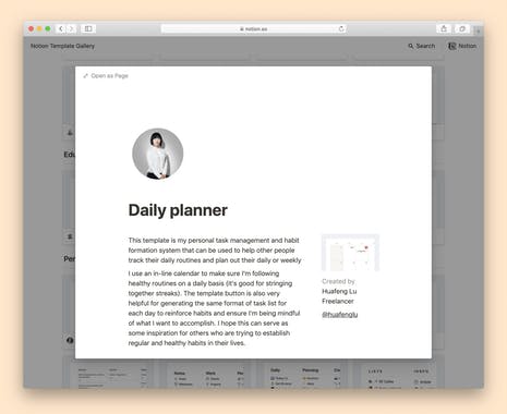 Notion Template Gallery