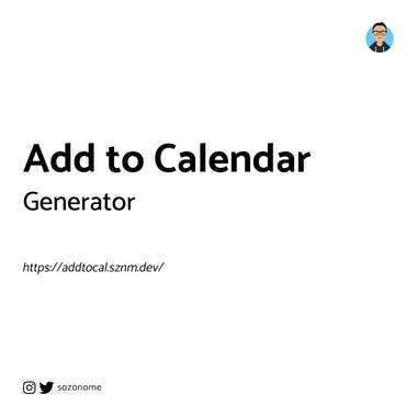 Add to Calendar Generator