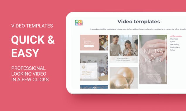 Online Video Templates by Pixiko