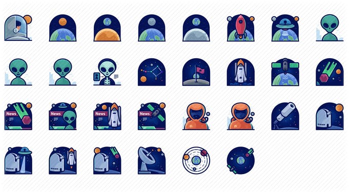 1000 Detailed Creative Icons