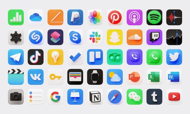 Caramel 3D icons for iOS 14