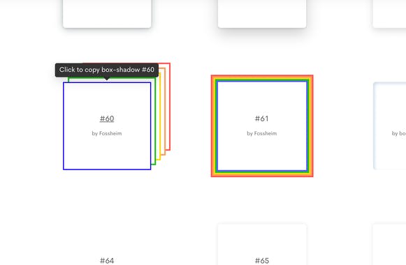 CSS box-shadow examples by CSS Scan