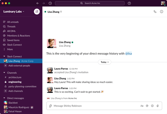 Slack Connect Direct Messages