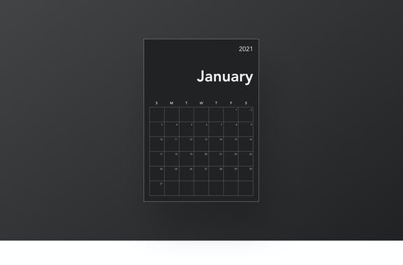 Minimal Calendar For 2021