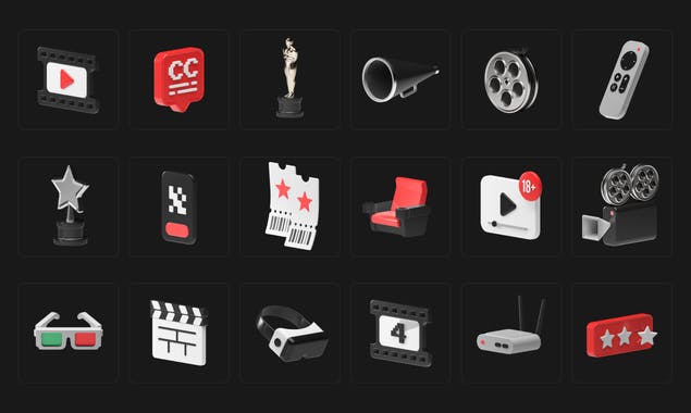 Cinema 3D Icons