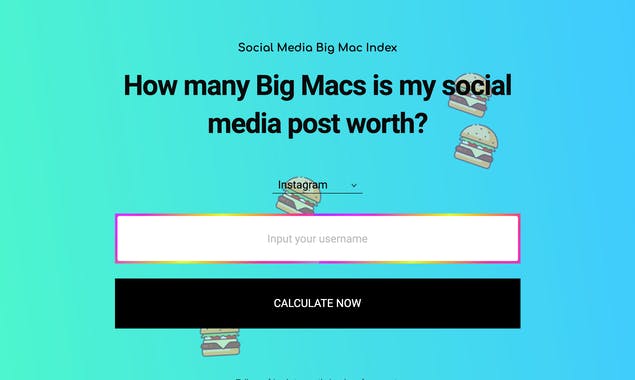 Social Media Big Mac Index