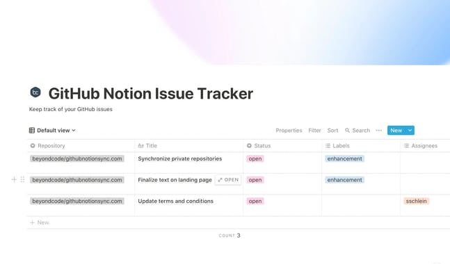 GitHub Notion Sync