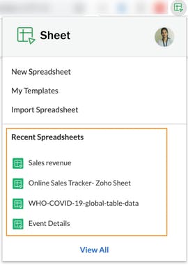 Zoho Sheet Extension & Web Clipper