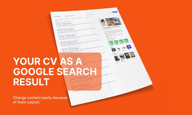 CV as a Google Search Result Page