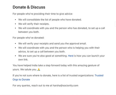 Donate and Discuss