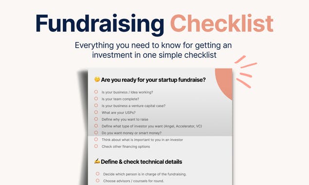 StartUp Fundraising Checklist