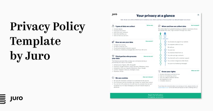 Privacy Policy Template by Juro