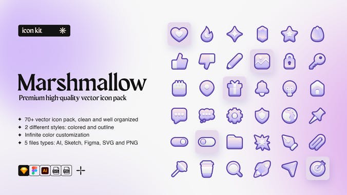 Marshmallow Icon Kit