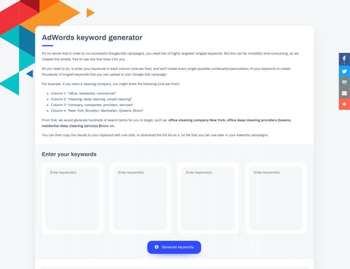 AdWords Keyword Generator