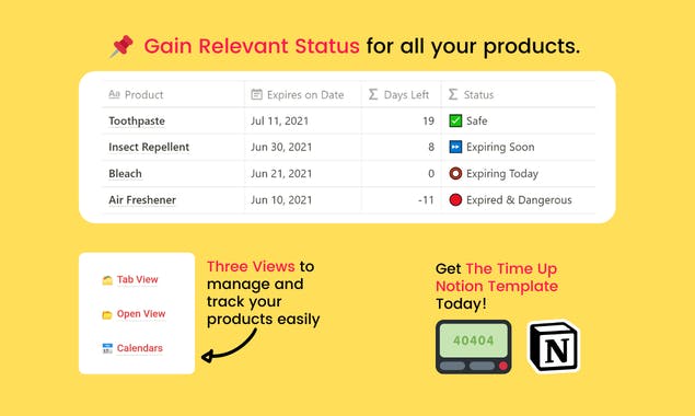 Time Up Notion Template