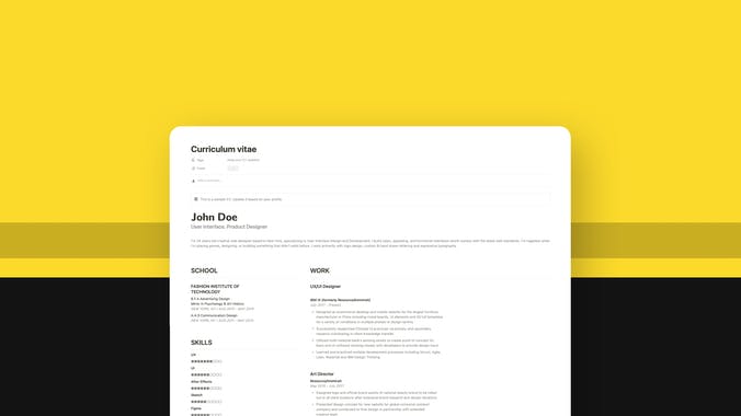 Job hunter Notion Template