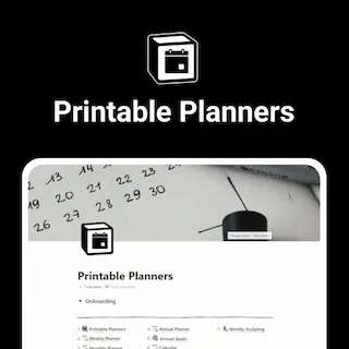 Notion Printable Planners + eBook