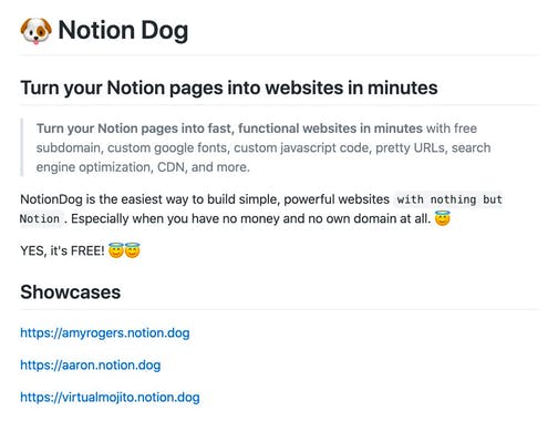 Notion Dog 