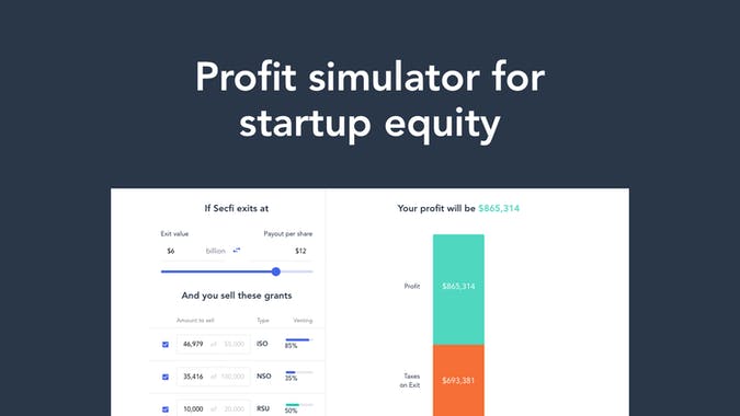 Startup Equity Profit Simulator by Secfi