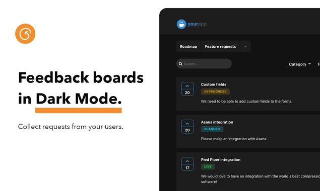 Upvoty Dark Mode