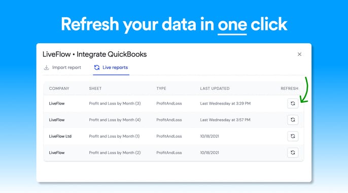 LiveFlow Google Sheets Add-on