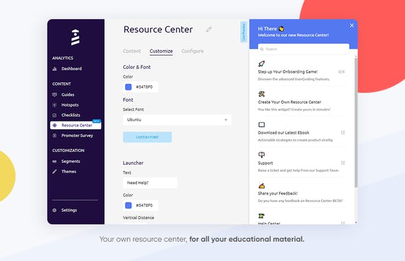 Resource Center by UserGuiding