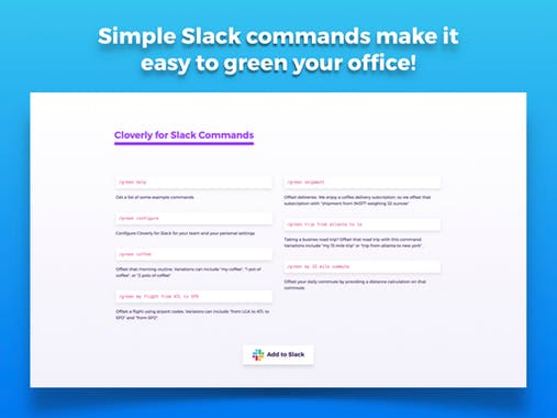 Cloverly for Slack