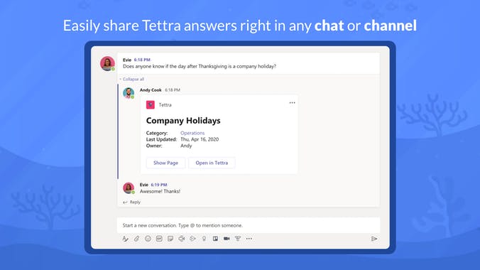 Tettra for Microsoft Teams
