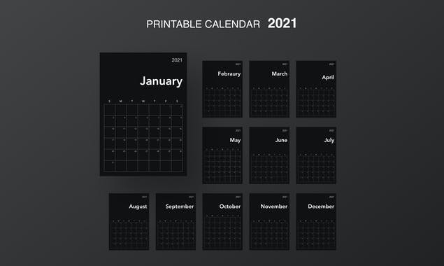 Minimal Calendar For 2021