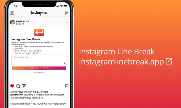 Instagram Line Break