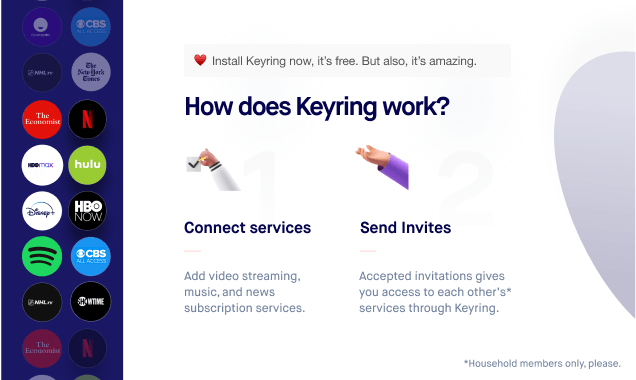 Keyring - Safely share subscriptions