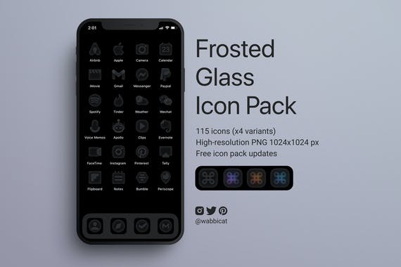 Frosted Glass Icon Pack