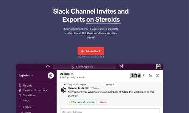 Channel Tools for Slack