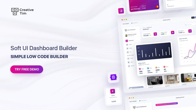 Soft UI Dashboard Builder