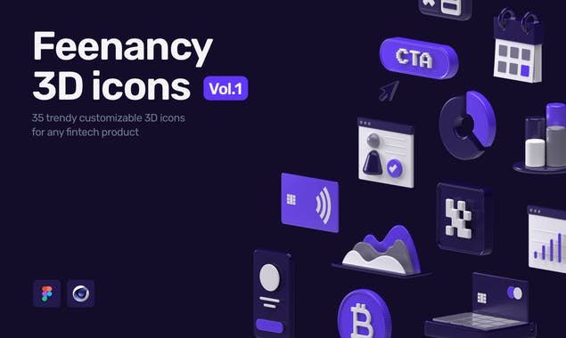 Feenancy 3D icons