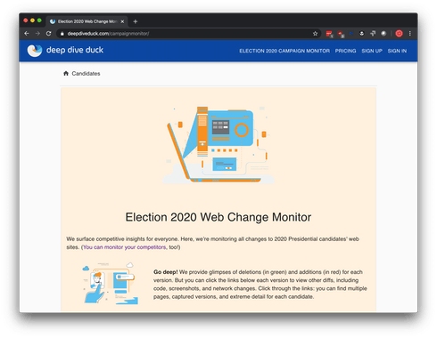 Election 2020 Web Change Monitor