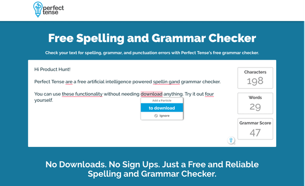 Free Grammar Checker by Perfect Tense