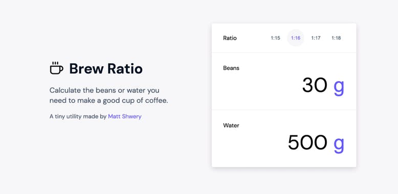 Brew Ratio