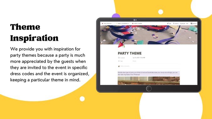 Notion Party Planners