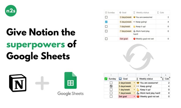 Notion2Sheets