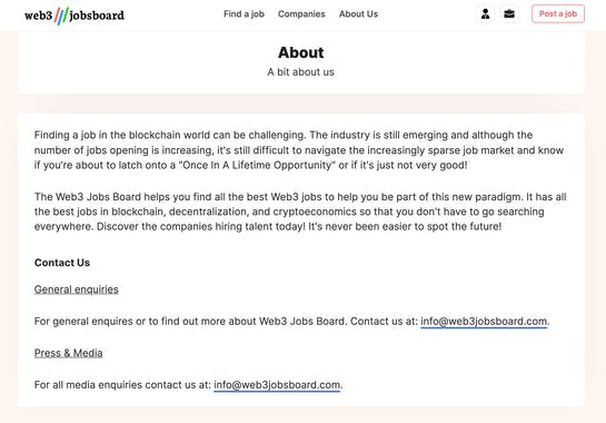 Web3jobsboard