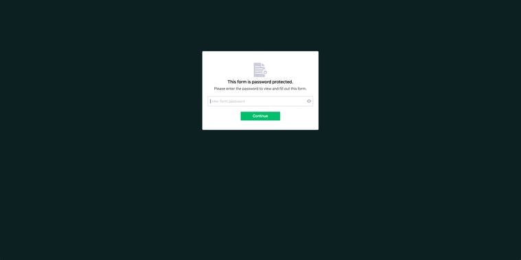 Password-protected forms by JotForm