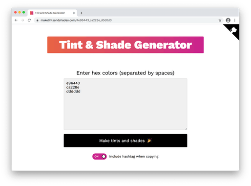 Tint & Shade Generator 2.0