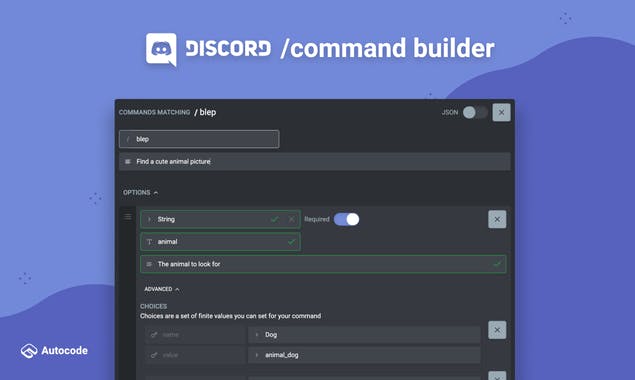 Discord Slash Command Builder