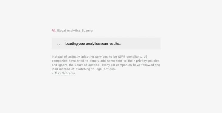 Illegal Analytics Scanner