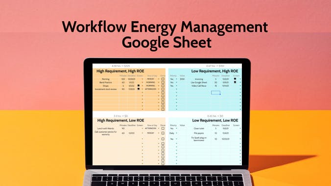 Workflow Energy Management Sheet