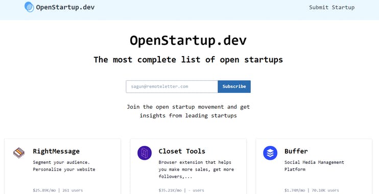 Open Startup