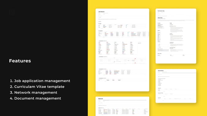 Job hunter Notion Template